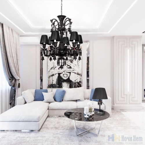 Люстра LOFT IT Zenith 10210/6 Black, раздел каталога Хрустальные люстры интернет-магазина Ночи Нет