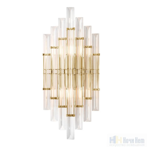 Бра Crystal Lux SARAGOSA AP2 BRASS/TRANSPARENTE 2880/402, раздел каталога Хрустальные бра интернет-магазина Ночи Нет