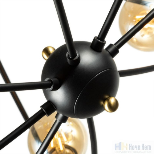 Люстра Arte Lamp Glasgow A1963PL-8BK, раздел каталога Люстры с плафонами интернет-магазина Ночи Нет