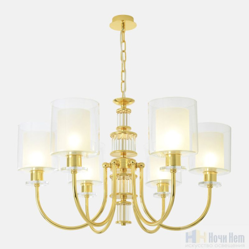 Люстра Crystal Lux ELENA SP6 GOLD 1621/306, раздел каталога Люстры с плафонами интернет-магазина Ночи Нет