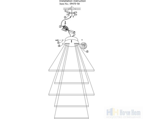 Люстра Kink Light Амия 09475-5A,33, раздел каталога Каскады интернет-магазина Ночи Нет