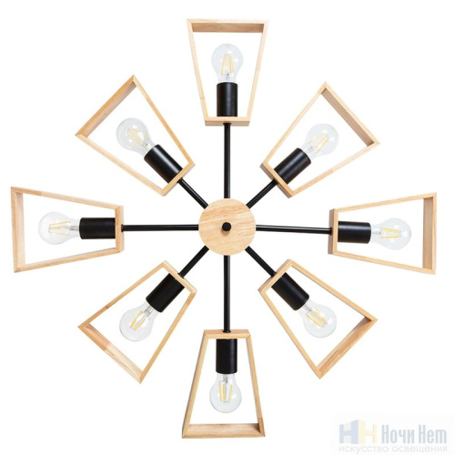 Люстра Arte Lamp Brussels A8030PL-8BK, раздел каталога Деревянные люстры интернет-магазина Ночи Нет