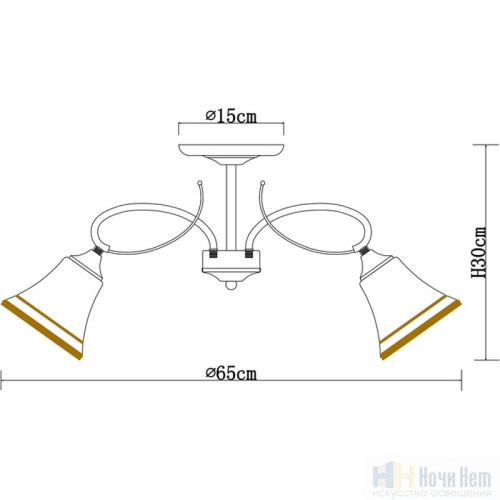 Люстра Arte Lamp Blossom A2709PL-5AB, раздел каталога Люстры с плафонами интернет-магазина Ночи Нет