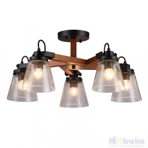 Люстра потолочная Omnilux Borgo OML-51007-05, раздел каталога Деревянные люстры интернет-магазина Ночи Нет