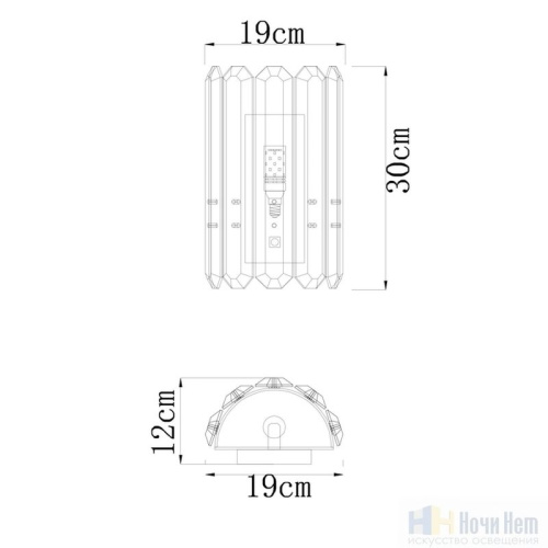 Бра Divinare Tenerife 7136/02 AP-1, раздел каталога Хрустальные бра интернет-магазина Ночи Нет