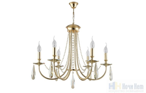 Люстра Crystal Lux VICTORIA SP6 GOLD/AMBER 3340/306, раздел каталога Хрустальные люстры интернет-магазина Ночи Нет