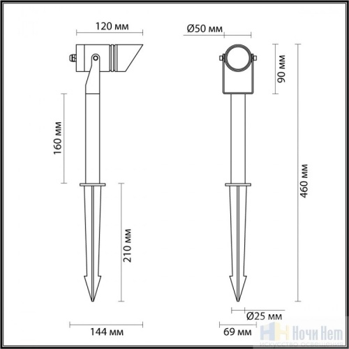 Уличный светильник Odeon Light  Stima 6648/6GL3, раздел каталога Встраиваемые в грунт светильники интернет-магазина Ночи Нет
