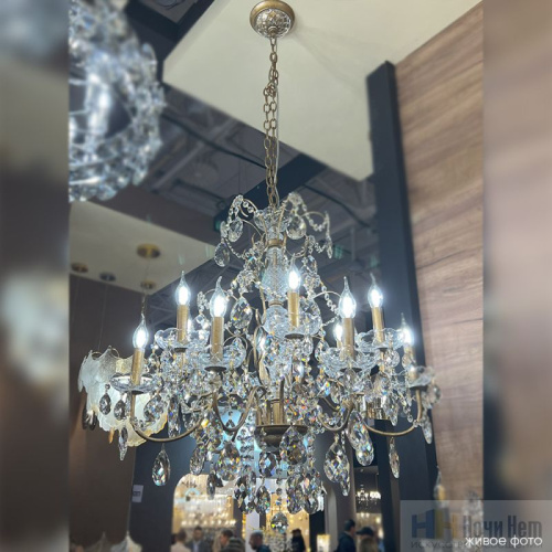 Люстра Crystal Lux ODELIS SP12 GOLD 2571/312, раздел каталога Хрустальные люстры интернет-магазина Ночи Нет