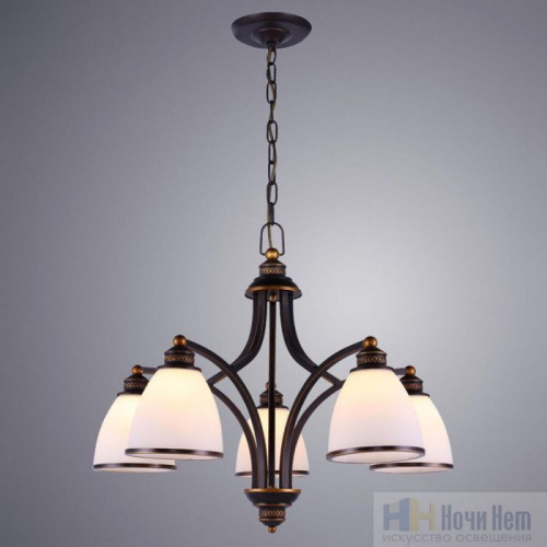 Люстра Arte Lamp Bonito A9518LM-5BA, раздел каталога Люстры с плафонами интернет-магазина Ночи Нет