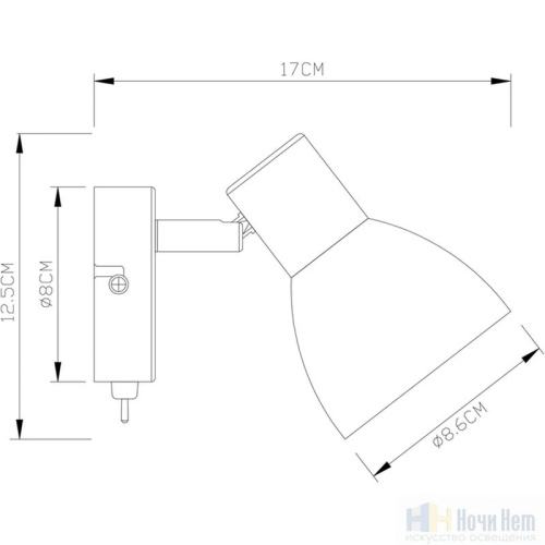 Спот Arte Lamp Falena A3117AP-1WH, раздел каталога Споты интернет-магазина Ночи Нет