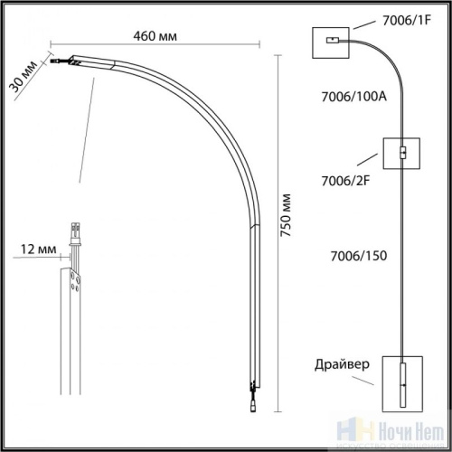 Бра Odeon Light Fino 7006/100A, раздел каталога Светодиодные бра интернет-магазина Ночи Нет