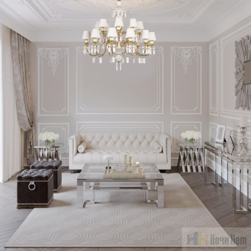 Люстра Loft IT Grace 10203/12+8 White, раздел каталога Люстры с абажурами интернет-магазина Ночи Нет