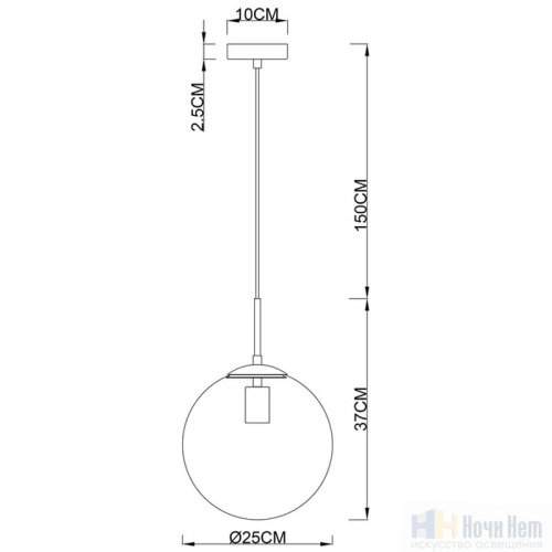 Светильник подвесной Arte Lamp Volare A1925SP-1CC, раздел каталога Подвесы 1 лампа интернет-магазина Ночи Нет