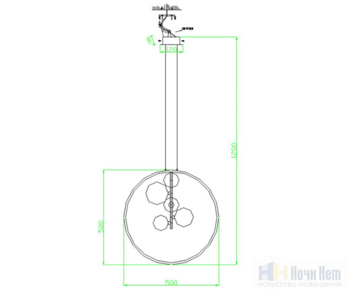 Люстра Kink Light Иона 09408-5A,19, раздел каталога Люстры с плафонами интернет-магазина Ночи Нет
