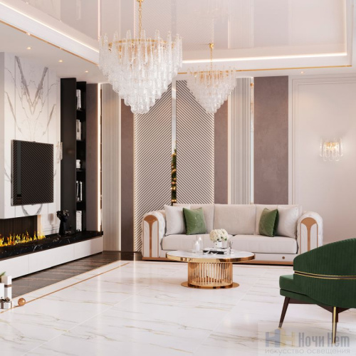 Люстра Crystal Lux FONTAIN SP18 GOLD 1802/318, раздел каталога Стеклянные люстры интернет-магазина Ночи Нет