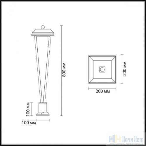 Уличный светильник Odeon Light  Bearitz 6655/12GL3, раздел каталога Напольные уличные светильники интернет-магазина Ночи Нет