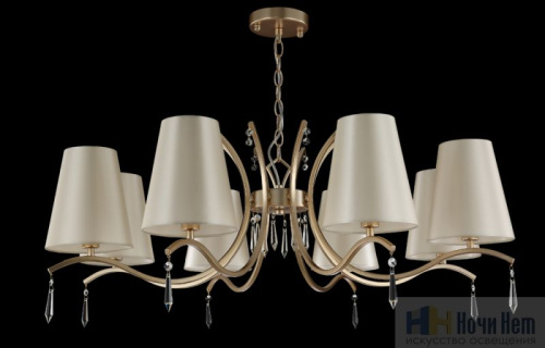 Люстра Crystal Lux RENATA SP8 GOLD 3591/308, раздел каталога Люстры с абажурами интернет-магазина Ночи Нет