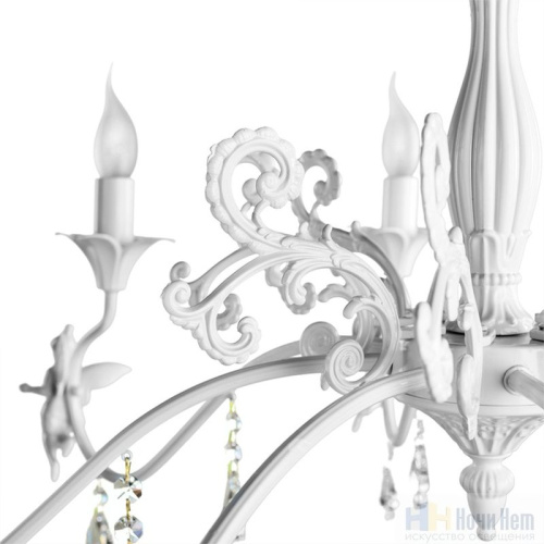 Люстра Arte Lamp Angelina A5349LM-8WH, раздел каталога Кованые люстры интернет-магазина Ночи Нет