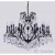 Люстра Crystal Lux Magnifico SP19 Black/transparent, количество ламп - 19, площадь освещения - 47,5 кв.м Люстра Crystal Lux Magnifico SP19 Black/transparent, раздел каталога Большие люстры интернет-магазина Ночи Нет