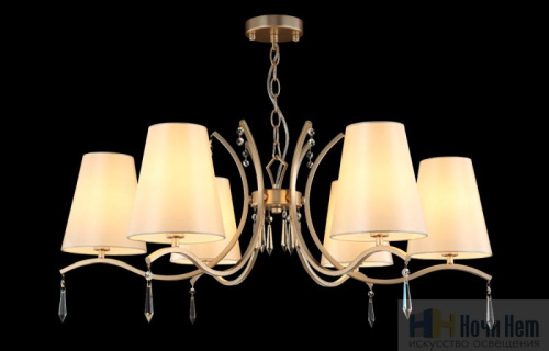Люстра Crystal Lux RENATA SP6 GOLD 3591/306, раздел каталога Люстры с абажурами интернет-магазина Ночи Нет