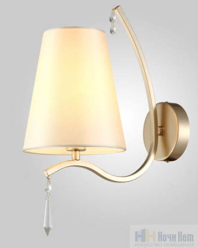 Бра Crystal Lux RENATA AP1 GOLD 3591/401, раздел каталога Бра с абажуром интернет-магазина Ночи Нет