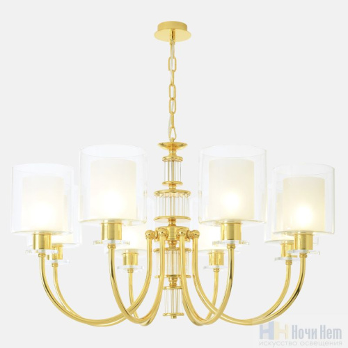 Люстра Crystal Lux ELENA SP8 GOLD 1621/308, раздел каталога Люстры с плафонами интернет-магазина Ночи Нет