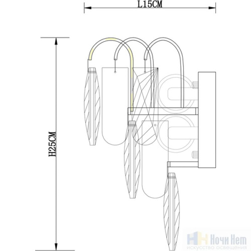 Бра Arte Lamp Vivien A2719AP-2GO, раздел каталога Хрустальные бра интернет-магазина Ночи Нет