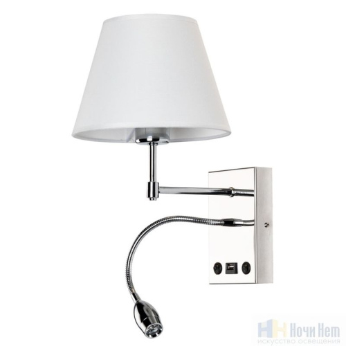 Бра Arte Lamp Elba A2581AP-2CC, раздел каталога Бра с абажуром интернет-магазина Ночи Нет