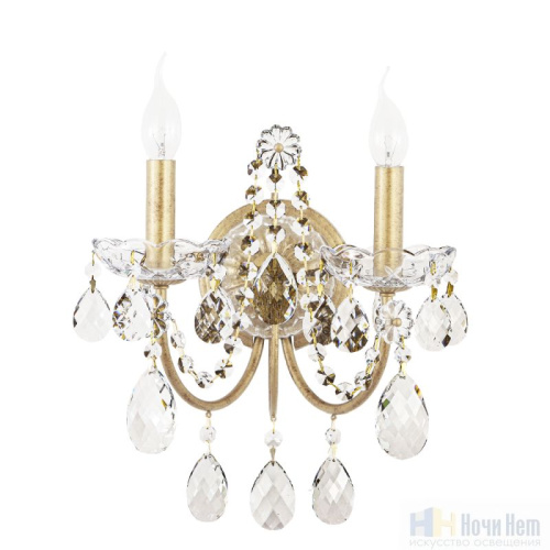 Бра Crystal Lux ODELIS AP2 GOLD 2571/402, раздел каталога Хрустальные бра интернет-магазина Ночи Нет