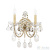 Бра Crystal Lux ODELIS AP2 GOLD 2571/402, раздел каталога Хрустальные бра интернет-магазина Ночи Нет