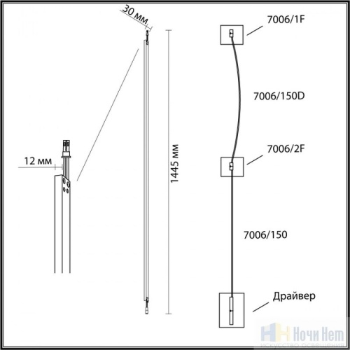 Бра Odeon Light Fino 7006/150, раздел каталога Светодиодные бра интернет-магазина Ночи Нет