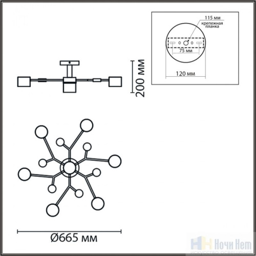 Люстра Lumion Rondo 8195/7C, раздел каталога Люстры с плафонами интернет-магазина Ночи Нет
