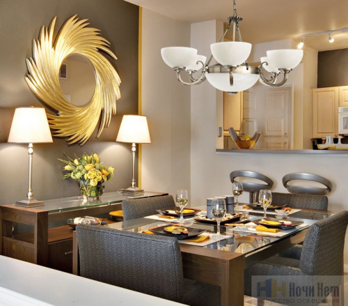 Люстра Arte Lamp Windsor A3777LM-6-2AB, раздел каталога Люстры с плафонами интернет-магазина Ночи Нет