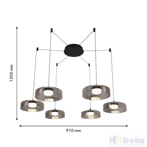 Люстра Favourite Platta 4490-6P, раздел каталога Светодиодные люстры интернет-магазина Ночи Нет