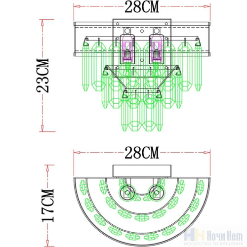 Бра Arte Lamp Diadem A1002AP-2CC, раздел каталога Бра с абажуром интернет-магазина Ночи Нет
