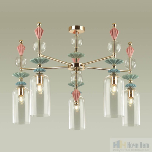 Люстра Odeon Light Bizet 4855/5C, раздел каталога Люстры с плафонами интернет-магазина Ночи Нет