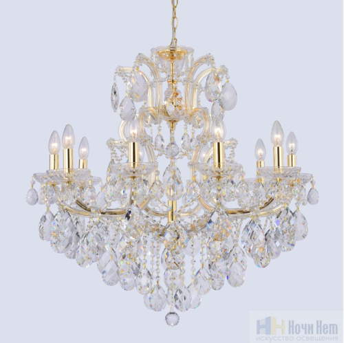 Люстра Crystal Lux ISABEL SP11 GOLD/TRANSPARENT 2080/311, раздел каталога Хрустальные люстры интернет-магазина Ночи Нет