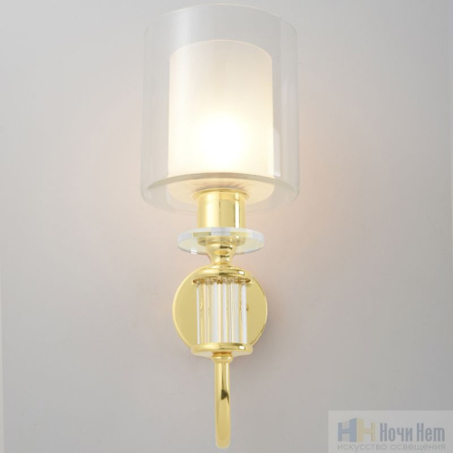 Бра Crystal Lux ELENA AP1 GOLD 1621/401, раздел каталога Бра с плафоном интернет-магазина Ночи Нет
