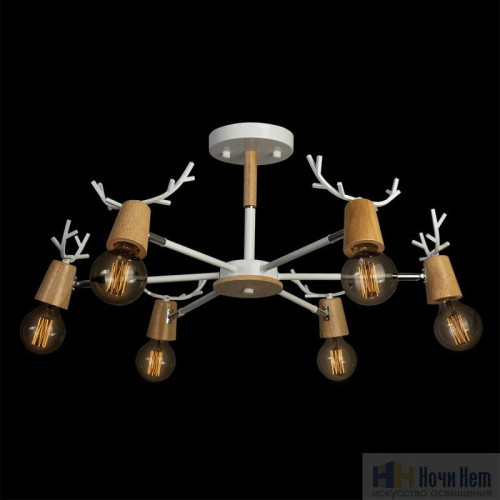 Люстра Loft IT SVEN 10024/6 White, раздел каталога Детские светильники интернет-магазина Ночи Нет