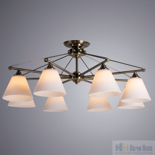 Люстра Arte Lamp Copter A3208PL-8AB, раздел каталога Люстры с плафонами интернет-магазина Ночи Нет