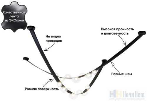 Светильник подвесной Crystal Lux BOSQUE SP7 L3000 BLACK/TRANSPARENT 0270/207, раздел каталога Подвесы 4 лампы и больше интернет-магазина Ночи Нет