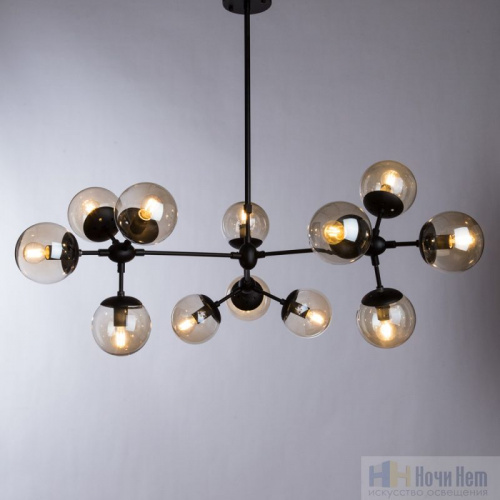 Люстра Arte Lamp Bolla A1664SP-12BK, раздел каталога Люстры с плафонами интернет-магазина Ночи Нет