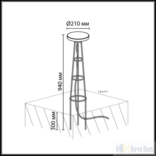 Уличный светильник Odeon Light  Liana 7108/15GL, раздел каталога Напольные уличные светильники интернет-магазина Ночи Нет