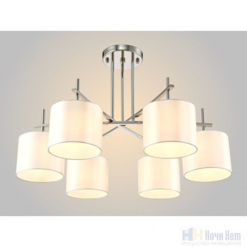 Люстра Crystal Lux SERGIO PL6 NICKEL, раздел каталога Люстры с абажурами интернет-магазина Ночи Нет