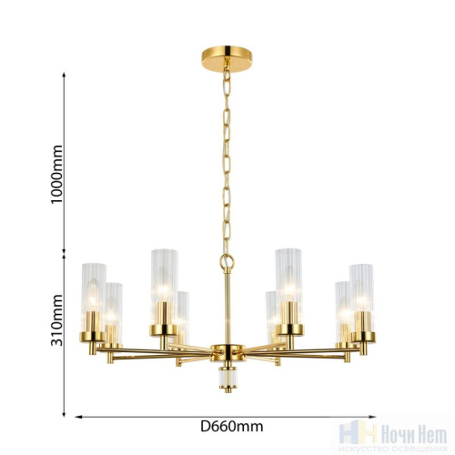 Люстра Favourite Aesthetic 2673-8P, раздел каталога Люстры с плафонами интернет-магазина Ночи Нет