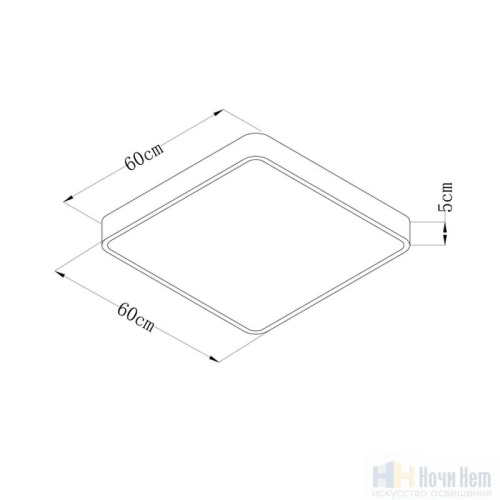 Светильник потолочный Arte Lamp Scena A2669PL-1WH, раздел каталога Прямоугольные светильники интернет-магазина Ночи Нет
