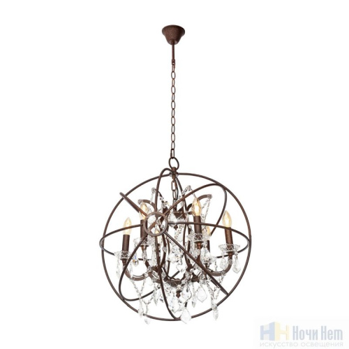 Люстра LOFT IT Foucaults Orb Crystal LOFT1897/6, раздел каталога Кованые люстры интернет-магазина Ночи Нет