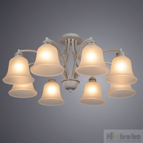 Люстра Arte Lamp Emma A2713PL-8WG, раздел каталога Люстры с плафонами интернет-магазина Ночи Нет