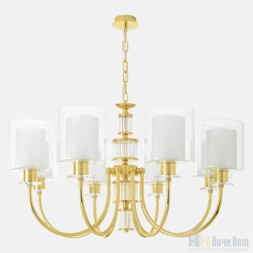 Люстра Crystal Lux ELENA SP8 GOLD 1621/308, раздел каталога Люстры с плафонами интернет-магазина Ночи Нет