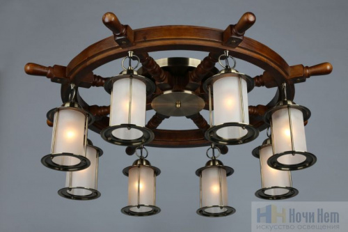 Люстра потолочная Omnilux Ferro OML-50307-08, раздел каталога Люстры с плафонами интернет-магазина Ночи Нет